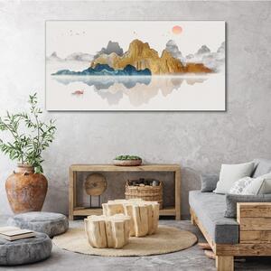 Tablou canvas Abstracția lacului de munte