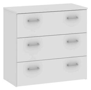 Comoda GARBO 3, alb, PAL melaminat, 74x36x70 cm