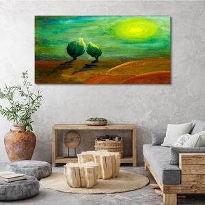 Tablou canvas Soarele copac abstract