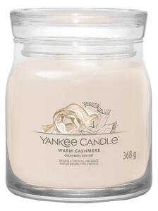 Lumânare parfumată Yankee Candle Signature în borcan, medie, Warm Cashmere, 368 g