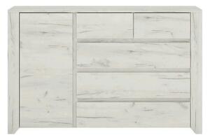 Comoda ANGEL TIP 41, alb, PAL melaminat, 118,7x76,5x40,2 cm