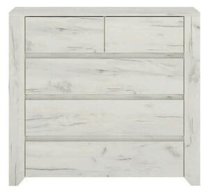 Comoda ANGEL TIP 43, alb, PAL melaminat, 84x40x77 cm