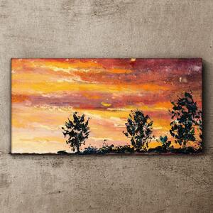 Tablou canvas Abstracție copaci cer