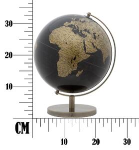 Decoratiune Globe, Mauro Ferretti, 25x25x34 cm, plastic, negru/auriu