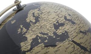 Decoratiune Globe, Mauro Ferretti, 25x25x34 cm, plastic, negru/auriu