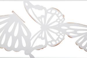 Oglinda decorativa Butterfly, Mauro Ferretti, 85x115 cm, fier, alb
