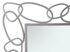 Oglinda decorativa Chain, Mauro Ferretti, 84x84 cm, fier, argintiu
