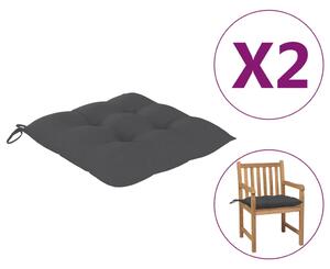 Perne de scaun, 2 buc., antracit, 50 x 50 x 7 cm, textil