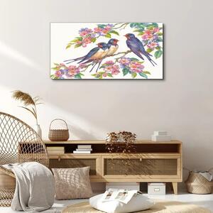 Tablou canvas Animale Păsări Flori