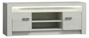 Comoda TV INFINITY I-09, frasin alb, PAL melaminat, cu iluminare LED
