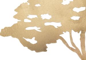 Decoratiune de perete Tree Plan , Mauro Ferretti, 82x63 cm, fier, auriu