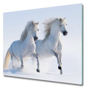 Tocator din sticla Doi cai de zăpadă