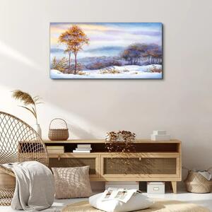 Tablou canvas pictura copacului de iarnă