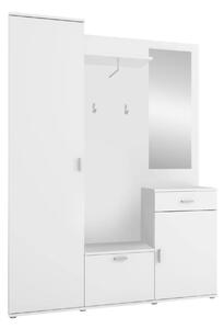 Mobilier hol AMALIA, alb, PAL melaminat, 145x29x188 cm