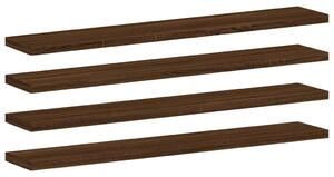 Rafturi de perete, 4 buc., stejar maro, 60x10x1,5 cm, lemn