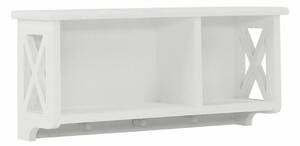 Raft RAFAELLO, alb, lemn, 55x17x25 cm