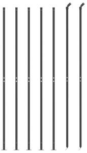Gard plasă de sârmă cu bordură, antracit, 1,8x10 m