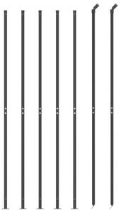 Gard plasă de sârmă cu bordură, antracit, 1,6x10 m