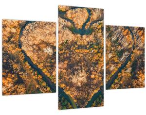 Tablou - Râu în formă de inimă (90x60 cm)