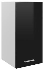 Dulap suspendat, negru extralucios, 29,5x31x60 cm, PAL