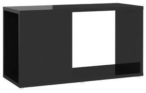 Comodă TV, negru extralucios, 60x24x32 cm, PAL