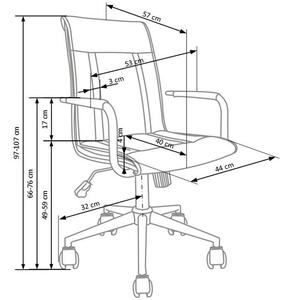 Scaun de birou ergonomic imitatie piele Porto 2, 44X46X97/107 CM