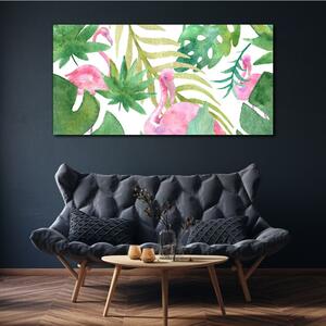 Tablou canvas frunze de flamingo