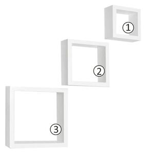 Set 3 rafturi KVADRO NEW DR-WS-6103, alb