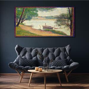 Tablou canvas Peisaj fluvial cu un Seurat