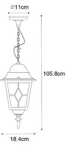 Lampă suspendată de exterior de epocă auriu antic - Antigua