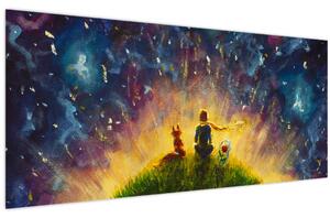 Tablou - Micul prinț și vulpea (120x50 cm)