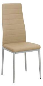 Scaun COLETA NOVA, bej/gri, piele ecologica/metal, 41x49x96 cm