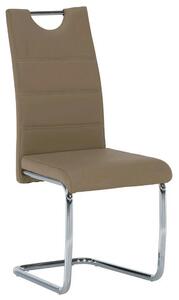 Scaun de bucatarie ABIRA NEW, cappuccino/crom, piele ecologica/metal