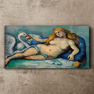 Tablou canvas Leda și lebăda de Paul Cézanne
