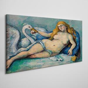 Tablou canvas Leda și lebăda de Paul Cézanne