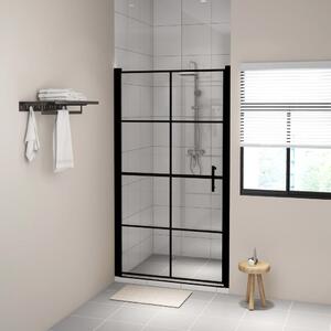 Ușă de duș, negru, 100 x 178 cm, sticlă securizată