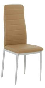 Scaun COLETA NOVA, caramel/gri, piele ecologica/metal, 41x49x96 cm