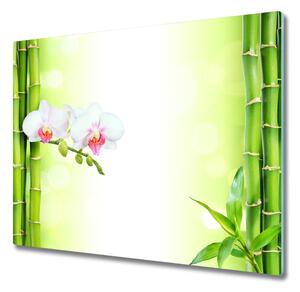 Tocator din sticla Orhidee și bambus