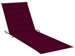 Pernă de șezlong, roșu vin, 200x60x3 cm, material textil