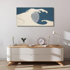 Tablou canvas Noapte Luna Valuri de mare