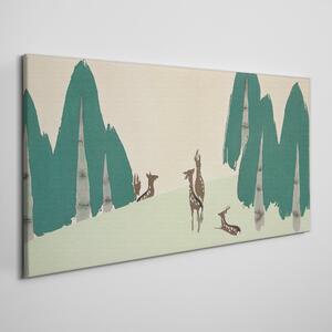 Tablou canvas Animale de pădure abstracte