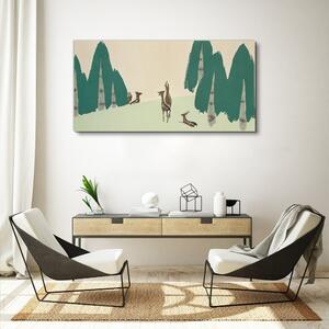Tablou canvas Animale de pădure abstracte