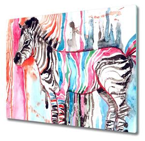 Tocator din sticla colorat zebră