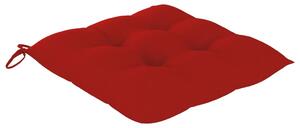 Perne de scaun, 6 buc., roșu, 40 x 40 x 7 cm, textil