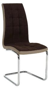 Scaun bucătărie SALOMA NEW, maro/bej, stofa clasica/piele ecologica/me