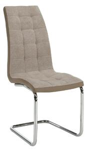 Scaun SALOMA NEW, bej/crom, textil/piele ecologica/metal, 42x57x105 cm