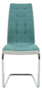 Scaun bucatarie SALOMA NEW, textil/piele ecologica/metal, mentol/gri/c