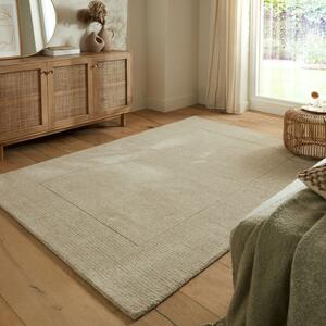 Covor Textured Wool Border Natural 200X290 cm, Flair Rugs