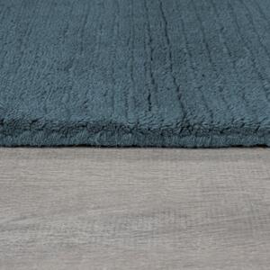 Covor Textured Wool Border Albastru 160X230 cm, Flair Rugs