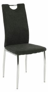 Scaun OLIVA NEW, gri maroniu/crom, textil/metal, 42x52x97 cm